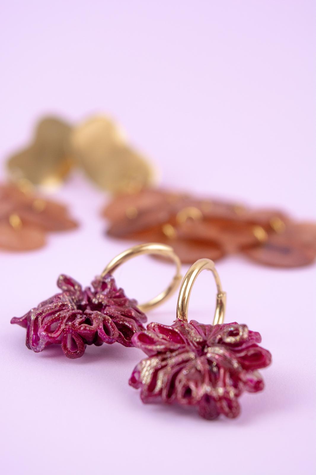 Mini Dahlia aro plateado