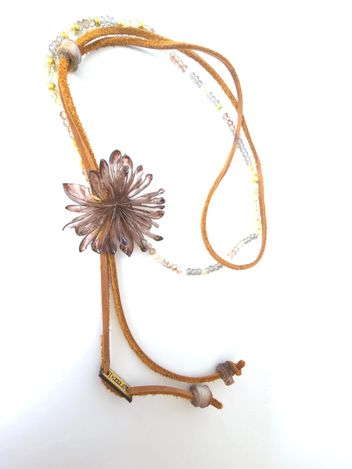 Collar DAHLIA TIENTO MARRON CLARO