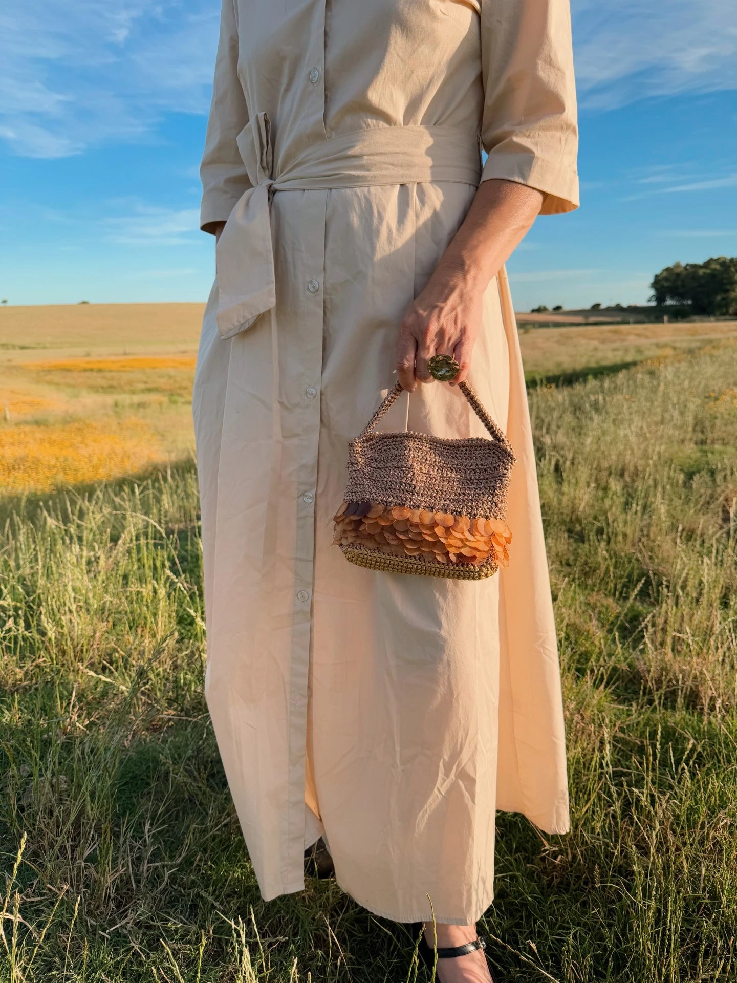 MINI BAG MOCHA Y AMBAR